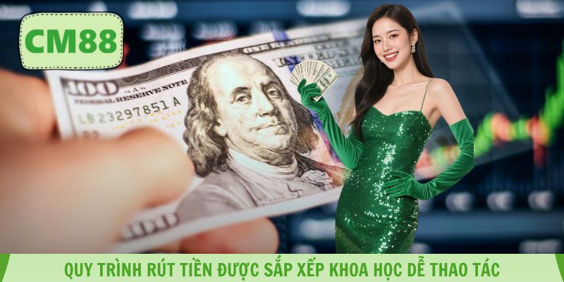 Quy trình rút tiền được sắp xếp khoa học dễ thao tác